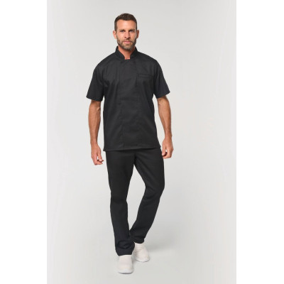 Unisex breathable short sleeve cooking jacket